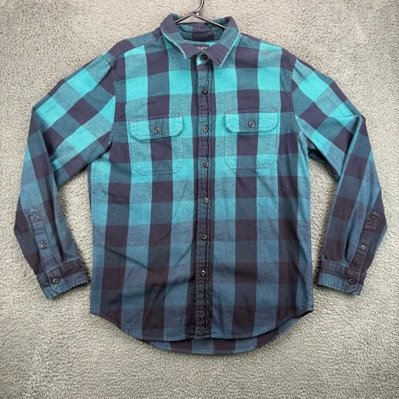 American Eagle Outfitters Mens Plaid Flannel Button Up Shirt Long Sleeve M - Picture 1 of 8